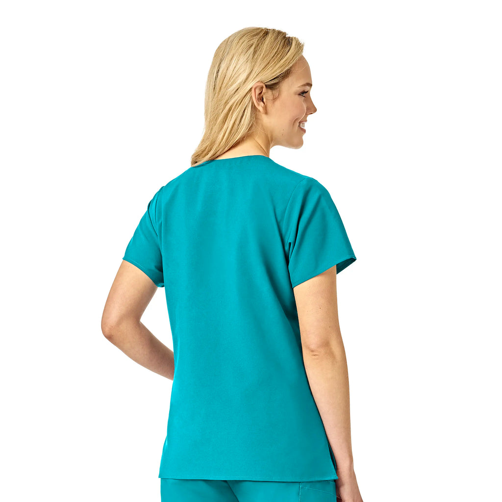 Wink Scrubs Women's Basic V-Neck Scrub Top Teal | scrub-supply.com