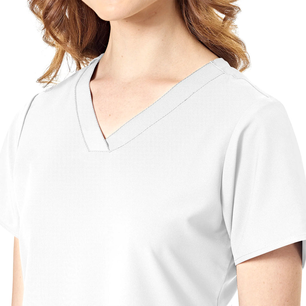 Wink Scrubs Women's Basic V-Neck Scrub Top White | scrub-supply.com