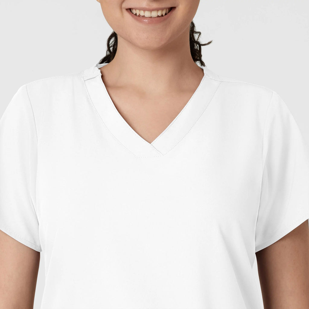 Wink Scrubs Women's Basic V-Neck Scrub Top White | scrub-supply.com