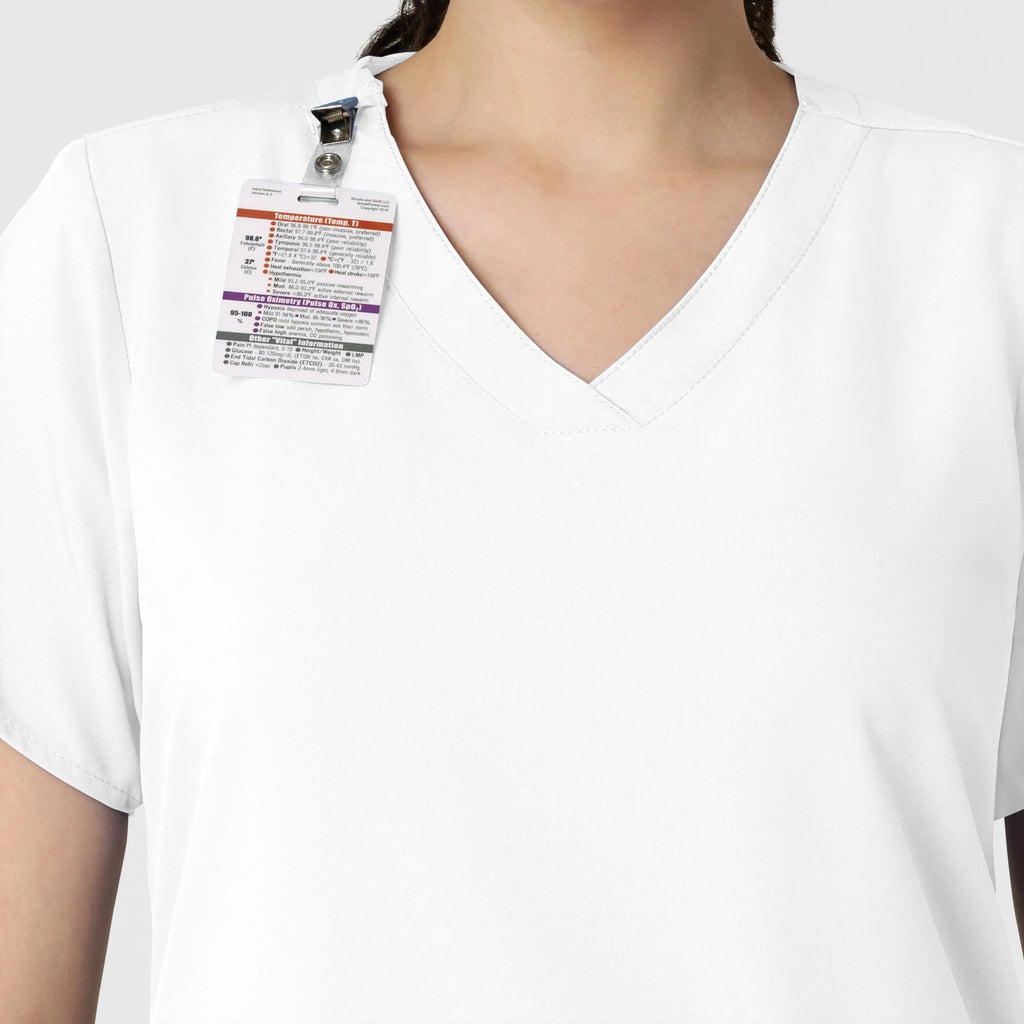 Wink Scrubs Women's Basic V-Neck Scrub Top White | scrub-supply.com