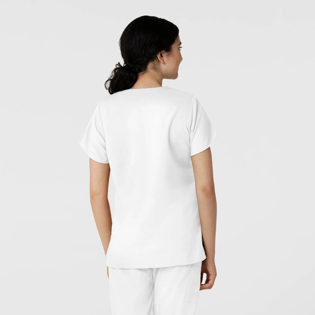 Wink Scrubs Women's Basic V-Neck Scrub Top White | scrub-supply.com