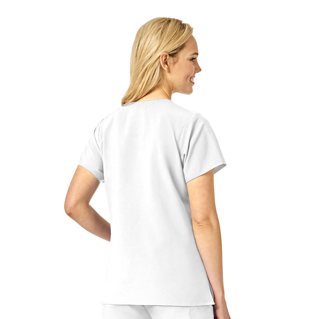 Wink Scrubs Women's Basic V-Neck Scrub Top White | scrub-supply.com