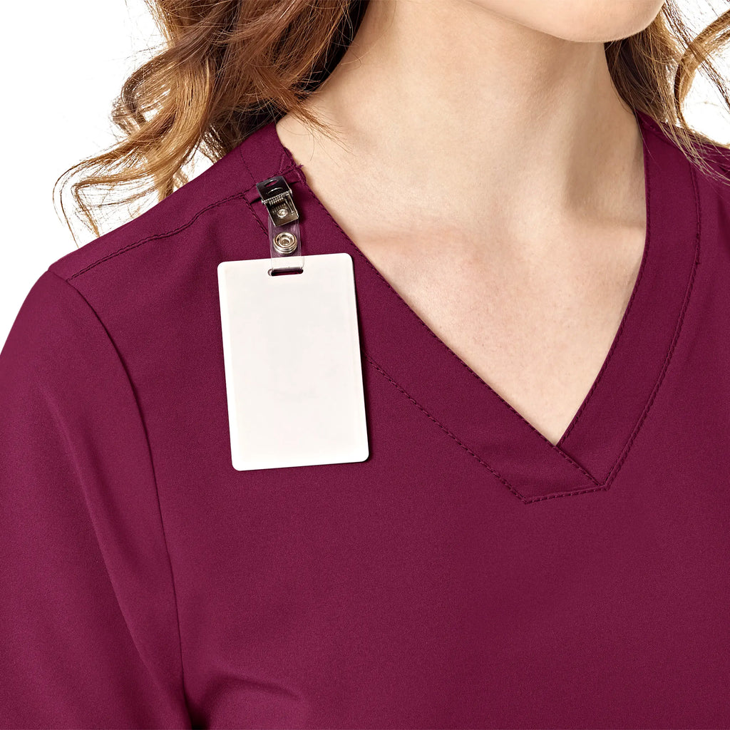 Wink Scrubs Women's Basic V-Neck Scrub Top Wine | scrub-supply.com