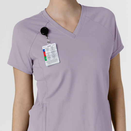 Wink Scrubs Women's Knit Flex-n-Reach V-Neck Raglan Scrub Top Wisteria | scrub-supply.com