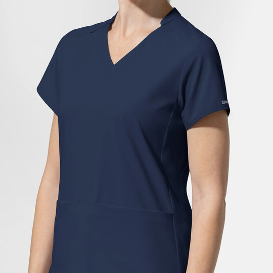 Wink Scrubs Women's Align V-Neck Scrub Top Navy | scrub-supply.com