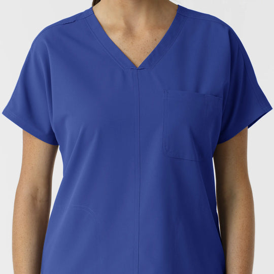Wink Scrubs Women's Drop Shoulder Tunic Scrub Top Galaxy Blue | scrub-supply.com