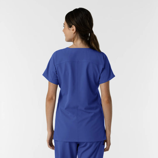 Wink Scrubs Women's Drop Shoulder Tunic Scrub Top Galaxy Blue | scrub-supply.com