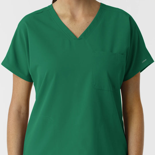 Wink Scrubs Women's Drop Shoulder Tunic Scrub Top Hunter | scrub-supply.com