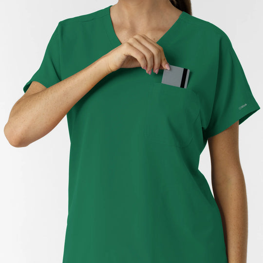Wink Scrubs Women's Drop Shoulder Tunic Scrub Top Hunter | scrub-supply.com