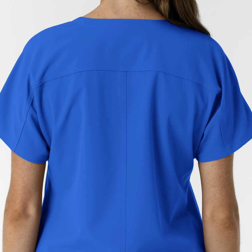 Wink Scrubs Women's Drop Shoulder Tunic Scrub Top Royal Blue | scrub-supply.com
