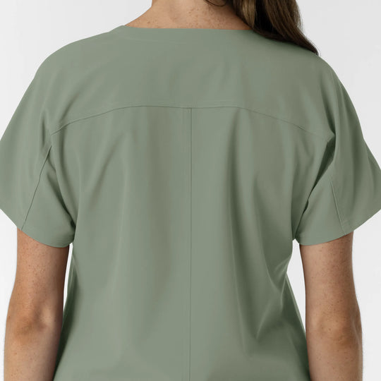 Wink Scrubs Women's Drop Shoulder Tunic Scrub Top Sage | scrub-supply.com