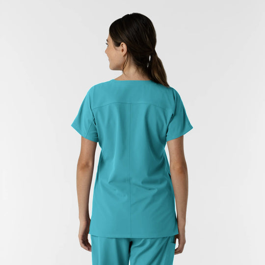 Wink Scrubs Women's Drop Shoulder Tunic Scrub Top Teal | scrub-supply.com