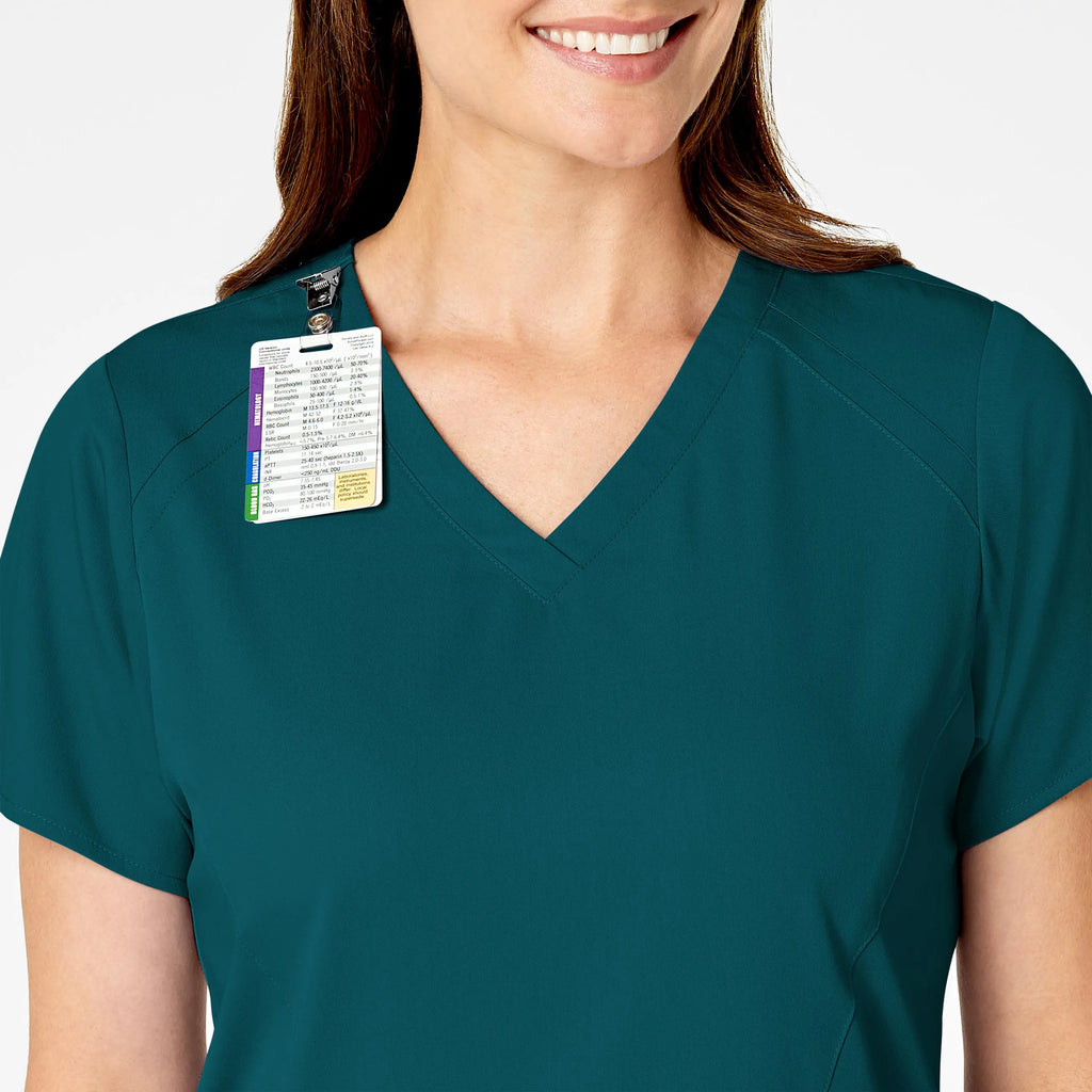 Wink Scrubs Women's 4 Pocket V-Neck Scrub Top Caribbean Blue | scrub-supply.com