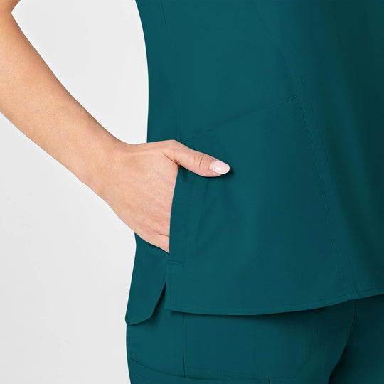 Wink Scrubs Women's 4 Pocket V-Neck Scrub Top Caribbean Blue | scrub-supply.com