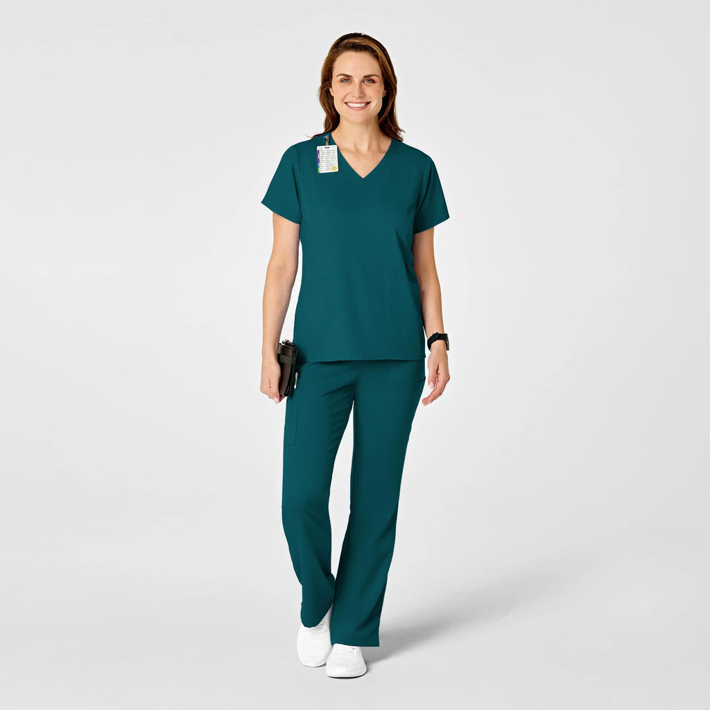 Wink Scrubs Women's 4 Pocket V-Neck Scrub Top Caribbean Blue | scrub-supply.com