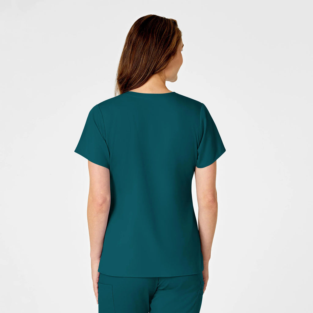 Wink Scrubs Women's 4 Pocket V-Neck Scrub Top Caribbean Blue | scrub-supply.com