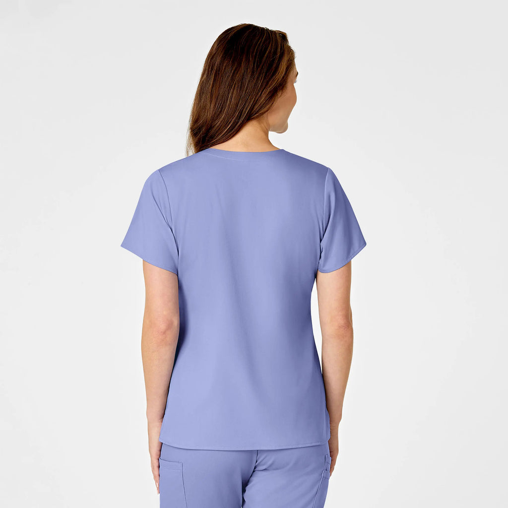 Wink Scrubs Women's 4 Pocket V-Neck Scrub Top Ceil Blue | scrub-supply.com