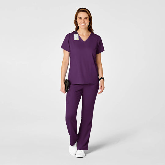 Wink Scrubs Women's 4 Pocket V-Neck Scrub Top Eggplant | scrub-supply.com