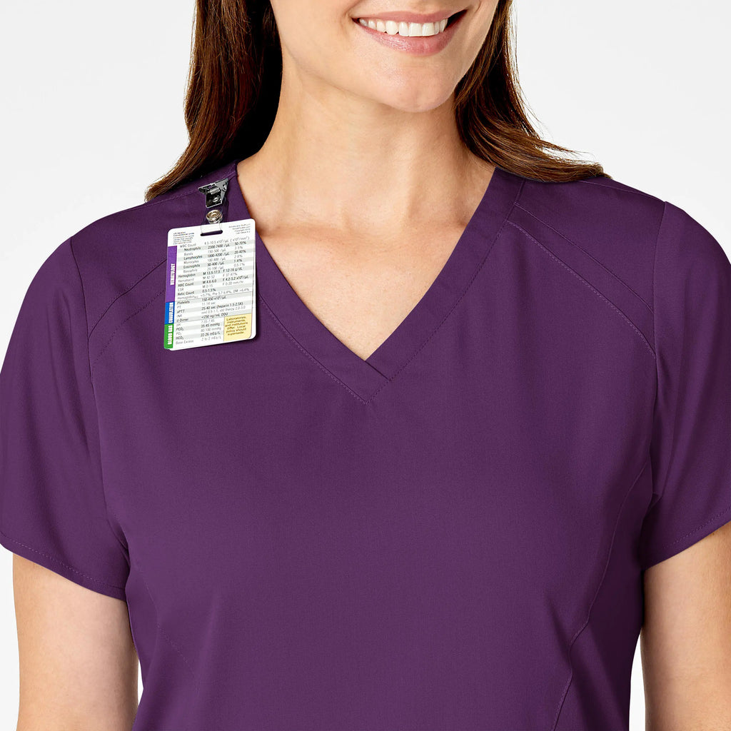 Wink Scrubs Women's 4 Pocket V-Neck Scrub Top Eggplant | scrub-supply.com