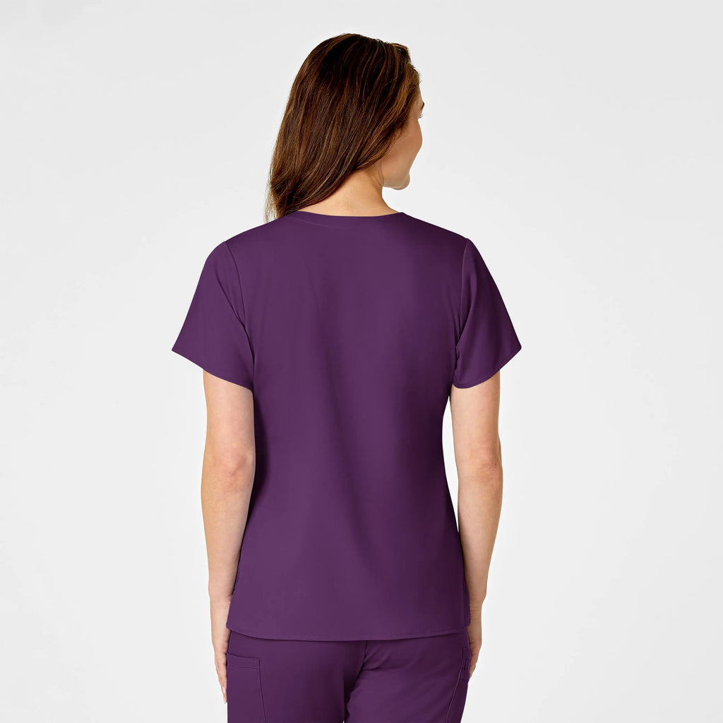 Wink Scrubs Women's 4 Pocket V-Neck Scrub Top Eggplant | scrub-supply.com