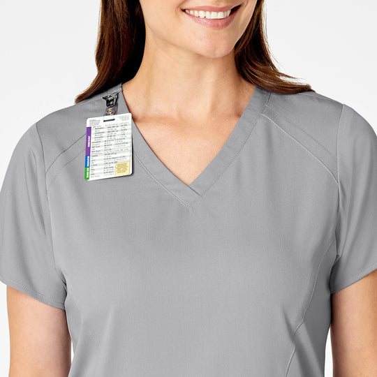 Wink Scrubs Women's 4 Pocket V-Neck Scrub Top Grey | scrub-supply.com