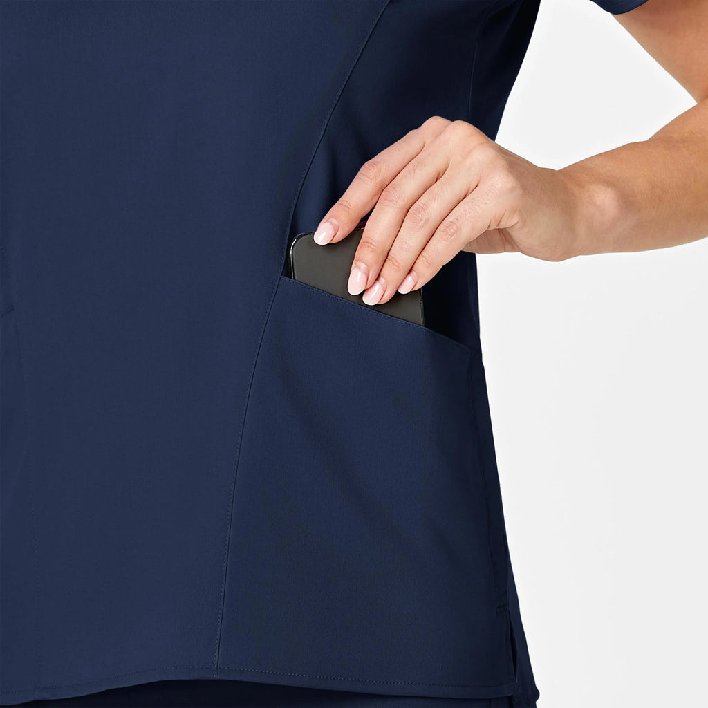 Wink Scrubs Women's 4 Pocket V-Neck Scrub Top Navy | scrub-supply.com