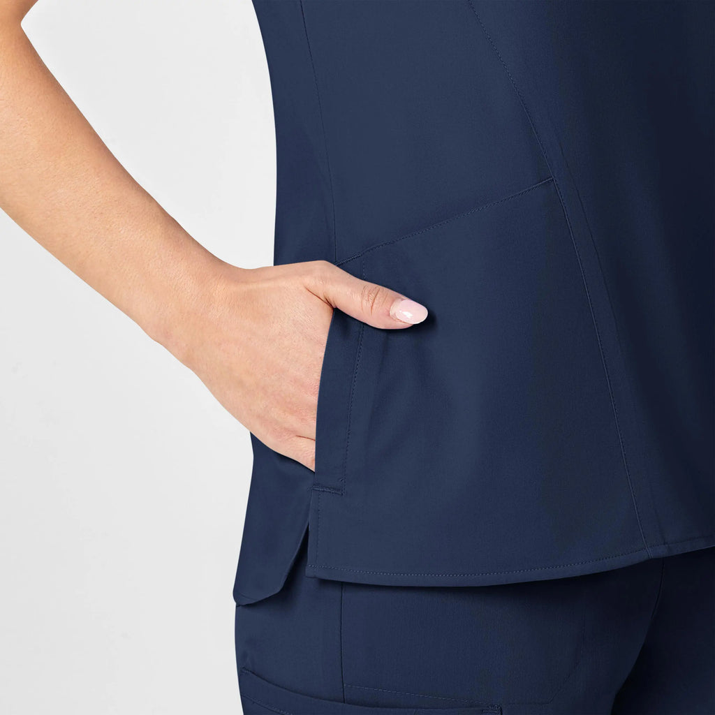 Wink Scrubs Women's 4 Pocket V-Neck Scrub Top Navy | scrub-supply.com