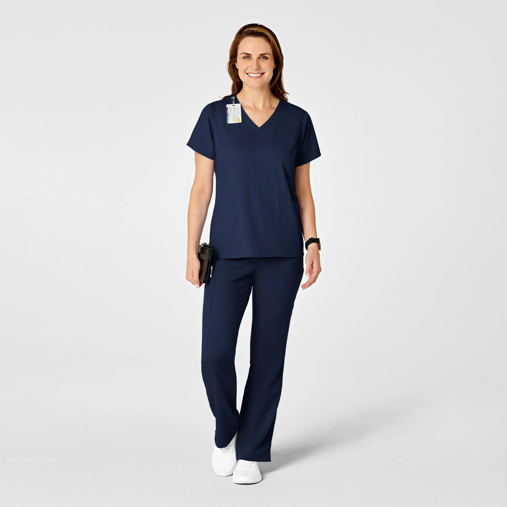 Wink Scrubs Women's 4 Pocket V-Neck Scrub Top Navy | scrub-supply.com