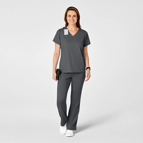 Wink Scrubs Women's 4 Pocket V-Neck Scrub Top Pewter | scrub-supply.com