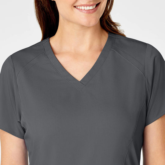 Wink Scrubs Women's 4 Pocket V-Neck Scrub Top Pewter | scrub-supply.com