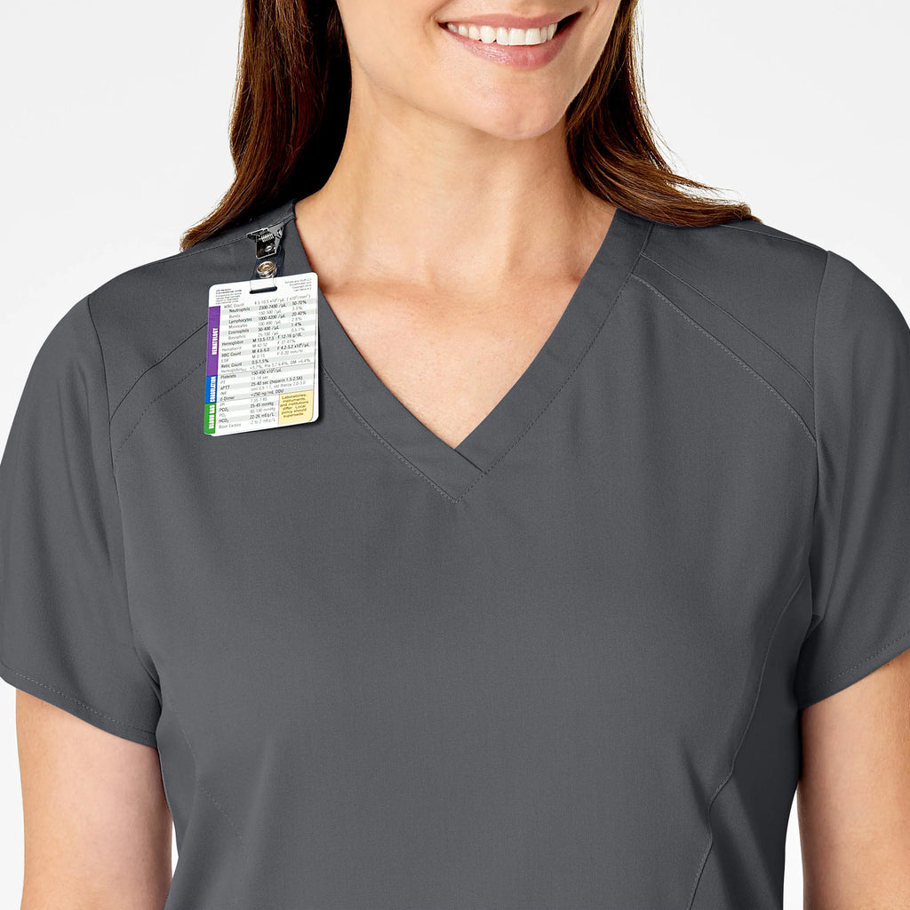 Wink Scrubs Women's 4 Pocket V-Neck Scrub Top Pewter | scrub-supply.com