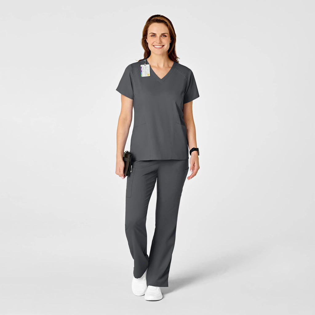 Wink Scrubs Women's 4 Pocket V-Neck Scrub Top Pewter | scrub-supply.com