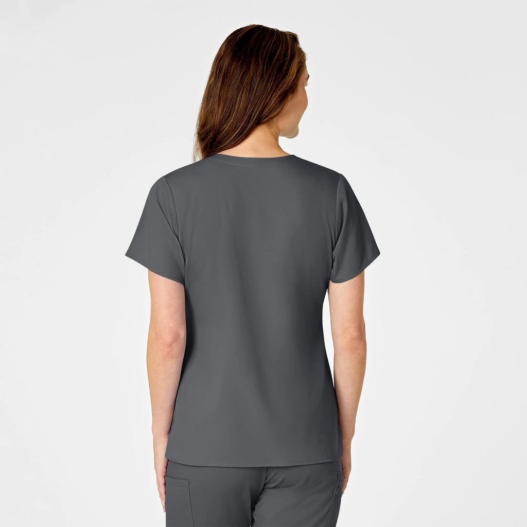 Wink Scrubs Women's 4 Pocket V-Neck Scrub Top Pewter | scrub-supply.com