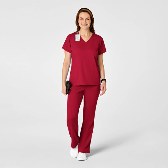 Wink Scrubs Women's 4 Pocket V-Neck Scrub Top Red | scrub-supply.com