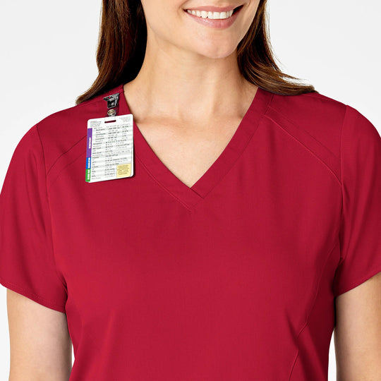 Wink Scrubs Women's 4 Pocket V-Neck Scrub Top Red | scrub-supply.com