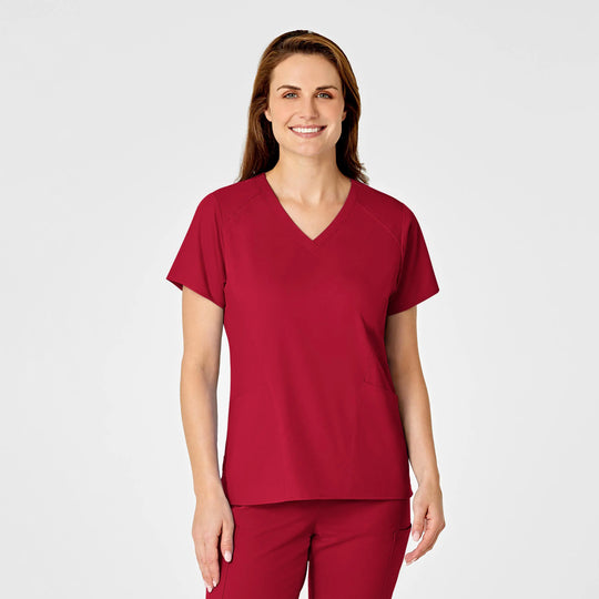 Wink Scrubs Women's 4 Pocket V-Neck Scrub Top Red | scrub-supply.com