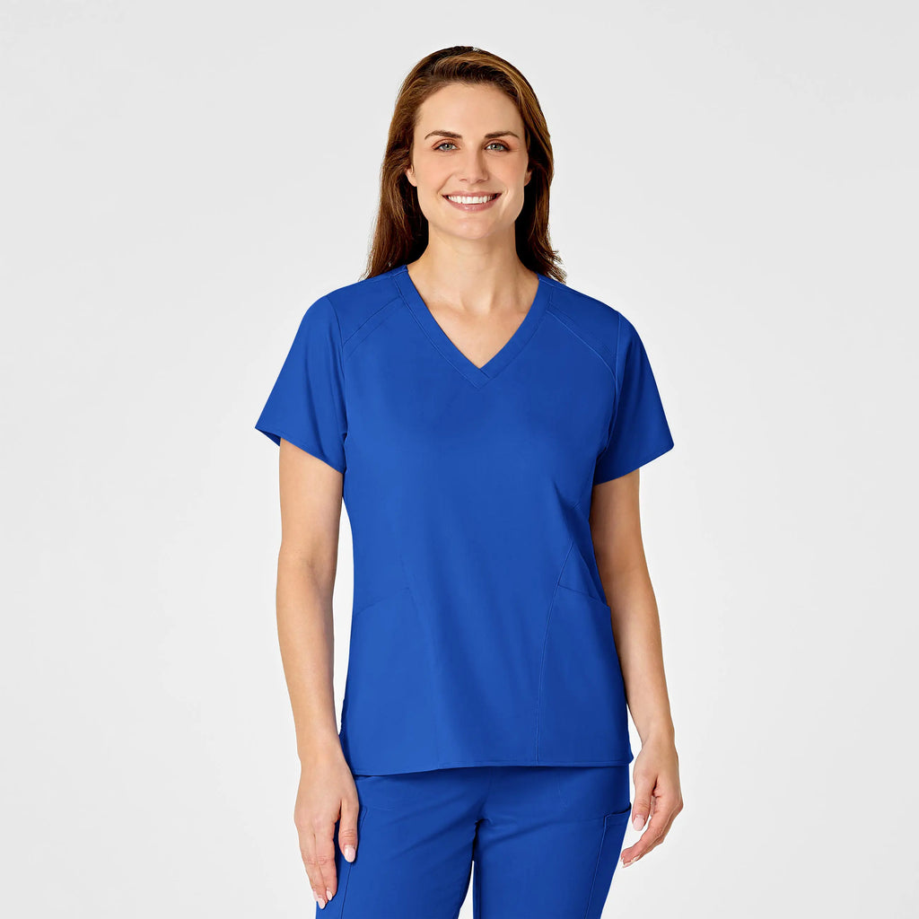 Wink Scrubs Women's 4 Pocket V-Neck Scrub Top Royal Blue | scrub-supply.com