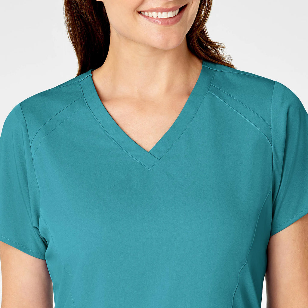 Wink Scrubs Women's 4 Pocket V-Neck Scrub Top Teal | scrub-supply.com