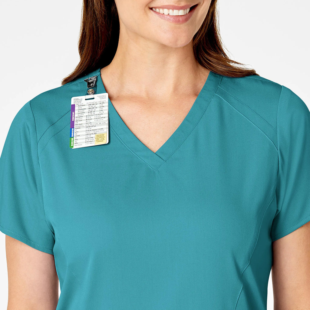 Wink Scrubs Women's 4 Pocket V-Neck Scrub Top Teal | scrub-supply.com