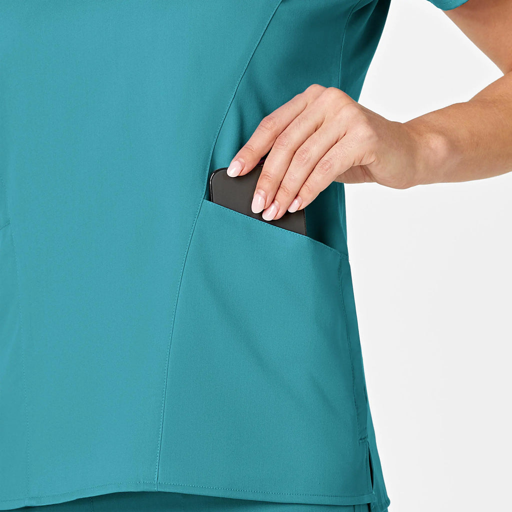 Wink Scrubs Women's 4 Pocket V-Neck Scrub Top Teal | scrub-supply.com