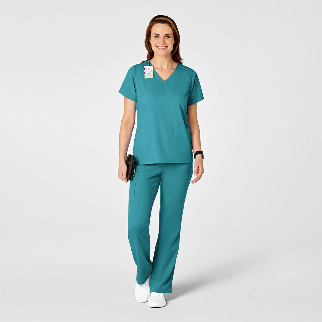 Wink Scrubs Women's 4 Pocket V-Neck Scrub Top Teal | scrub-supply.com