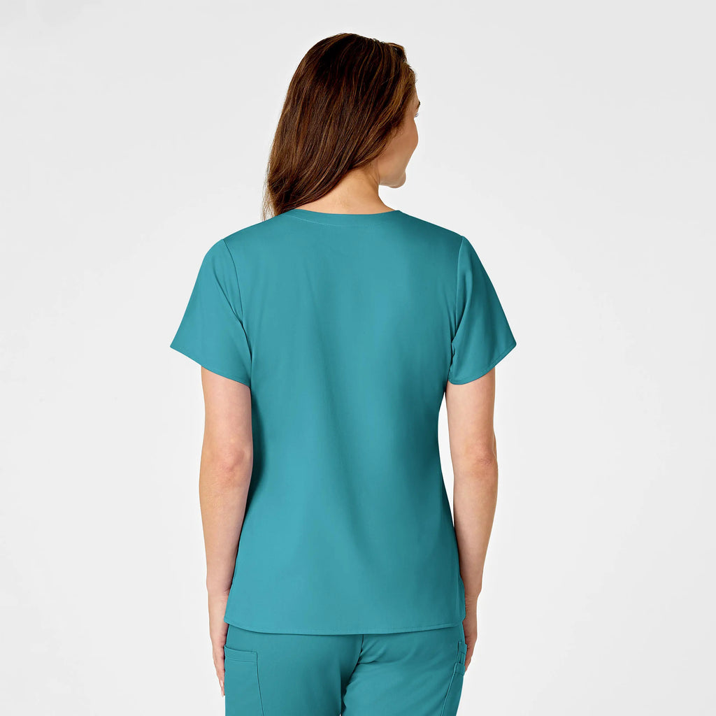 Wink Scrubs Women's 4 Pocket V-Neck Scrub Top Teal | scrub-supply.com