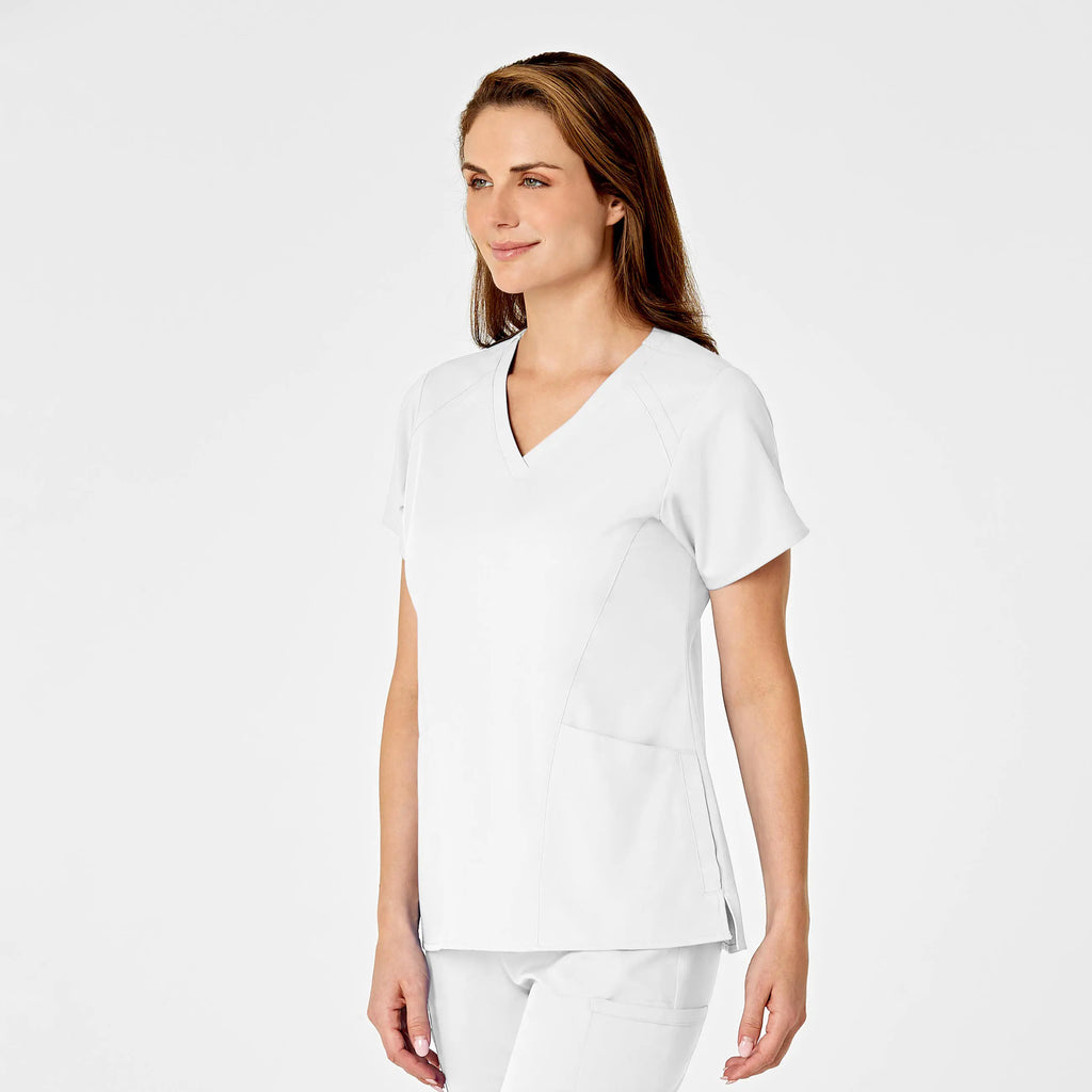 Wink Scrubs Women's 4 Pocket V-Neck Scrub Top White | scrub-supply.com