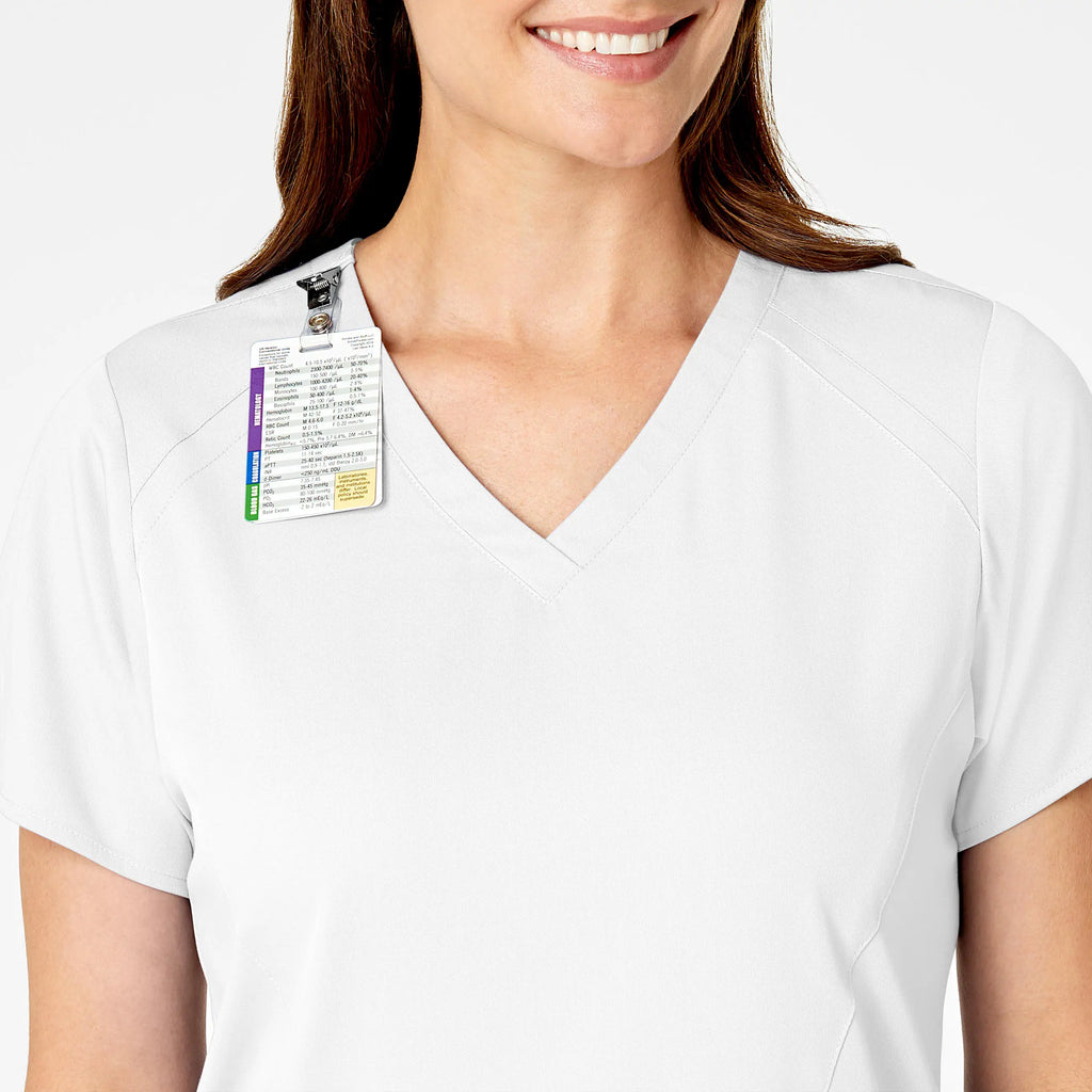 Wink Scrubs Women's 4 Pocket V-Neck Scrub Top White | scrub-supply.com