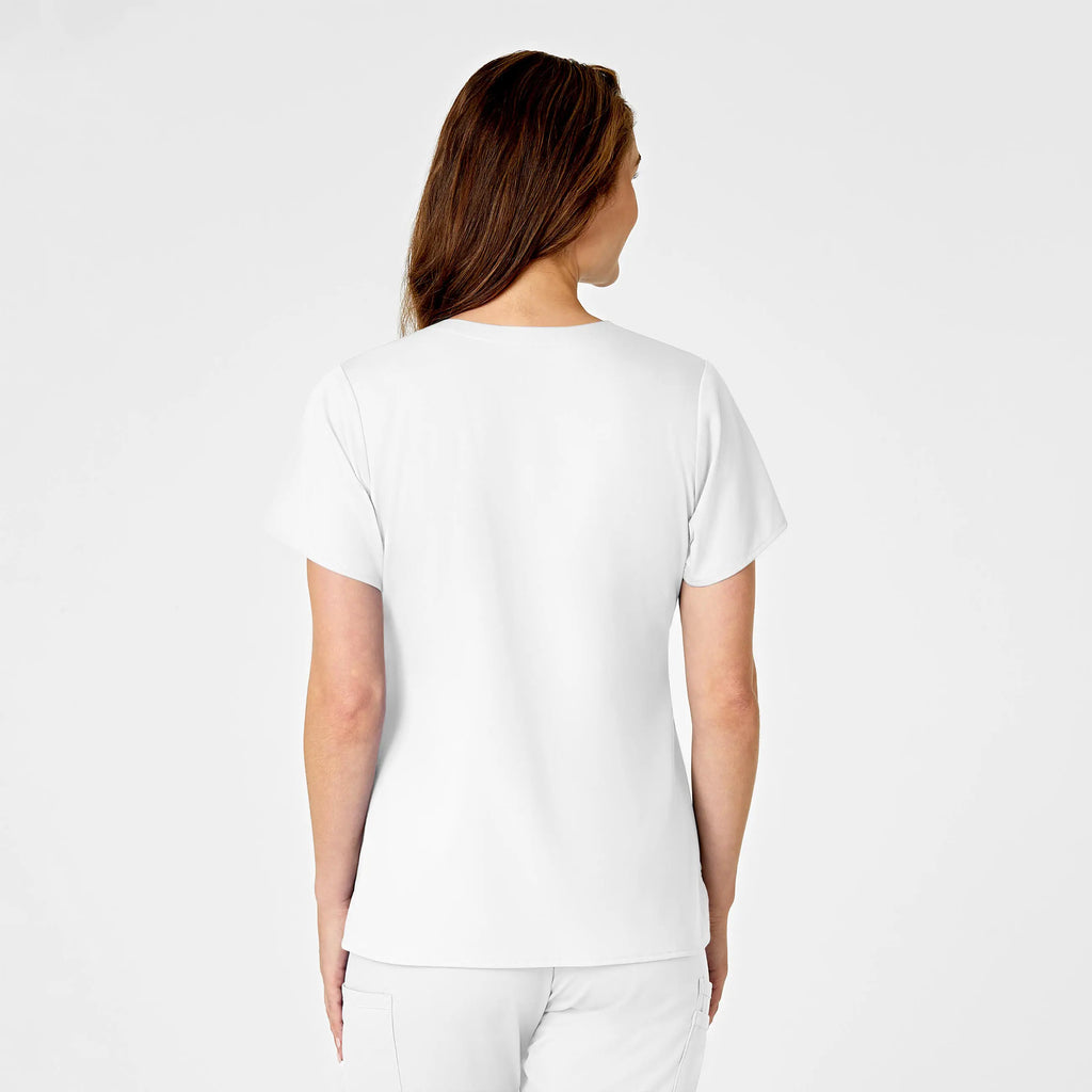 Wink Scrubs Women's 4 Pocket V-Neck Scrub Top White | scrub-supply.com