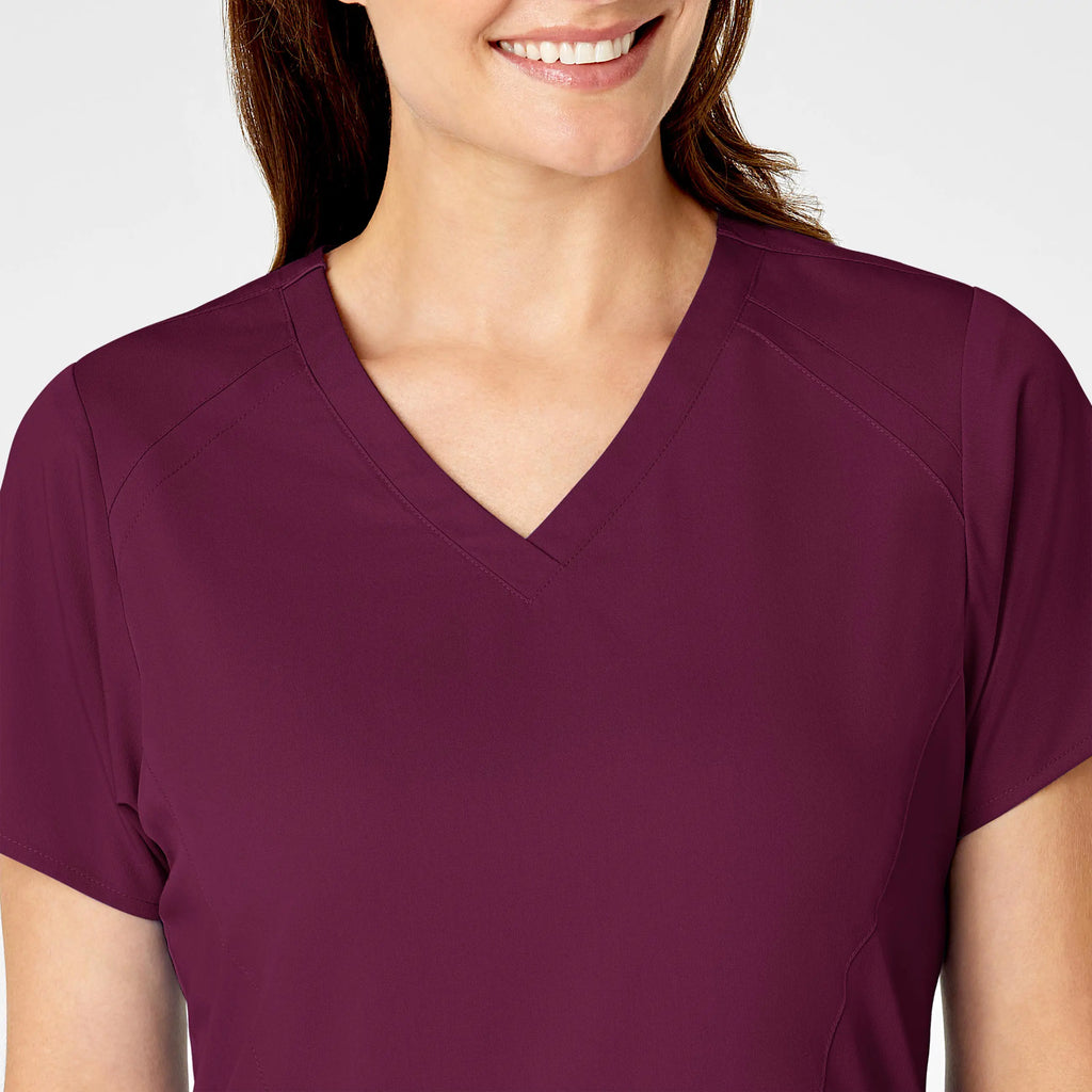 Wink Scrubs Women's 4 Pocket V-Neck Scrub Top Wine | scrub-supply.com