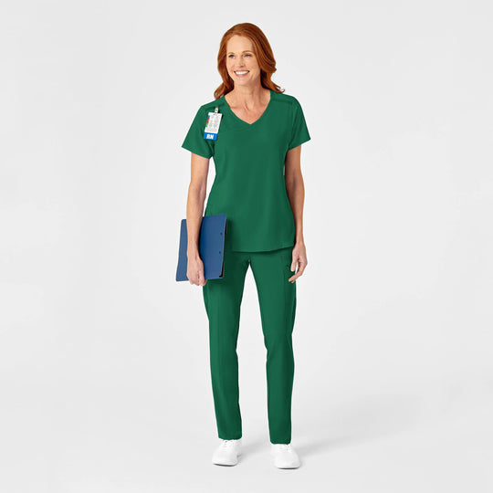 Wink Scrubs Women's RENEW Mock Wrap Scrub Top Hunter | scrub-supply.com