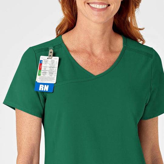Wink Scrubs Women's RENEW Mock Wrap Scrub Top Hunter | scrub-supply.com