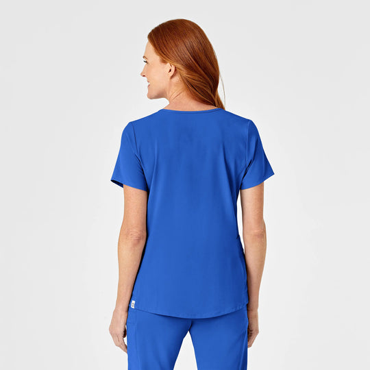 Wink Scrubs Women's RENEW Mock Wrap Scrub Top Royal Blue | scrub-supply.com