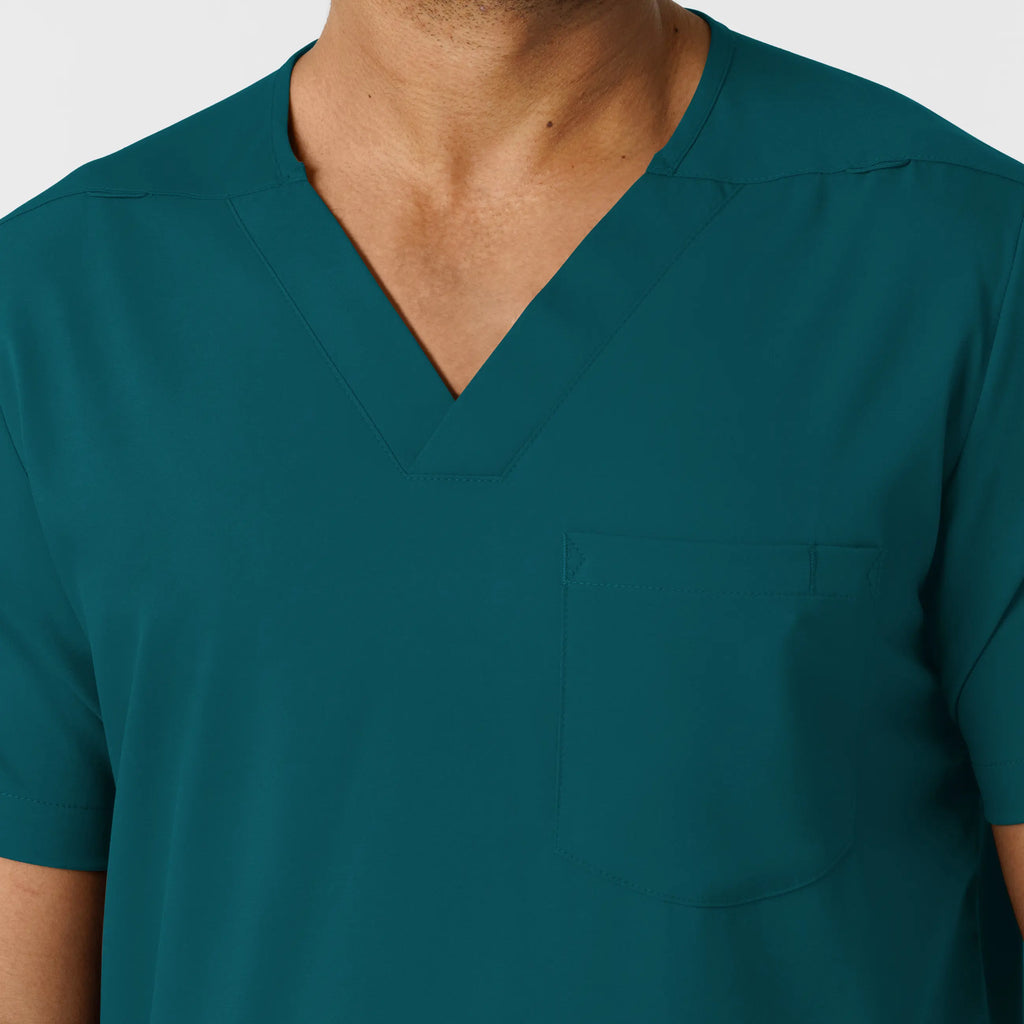 Wink Scrubs Men's Multi Pocket V-Neck Scrub Top Caribbean Blue | scrub-supply.com